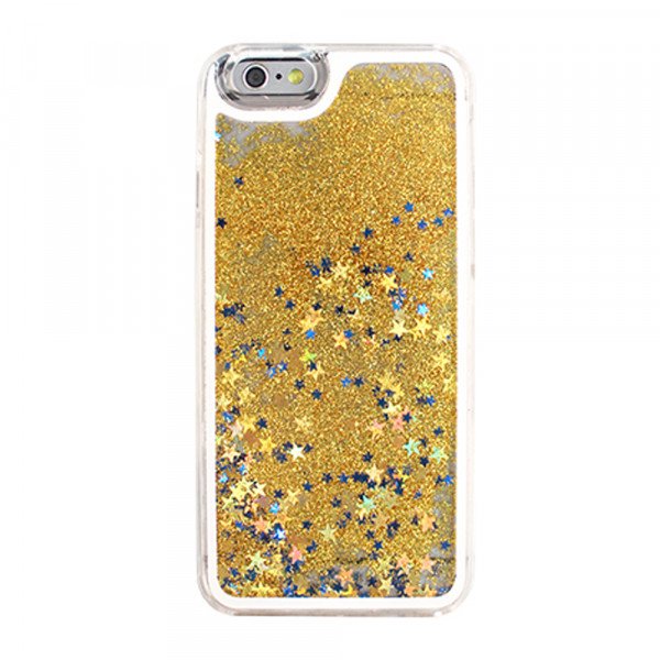 Wholesale iPhone 7 Plus Liquid Glitter Shake Star Dust Case (Champagne Gold)